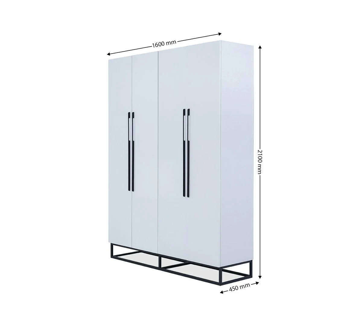 4 Door Wardrobe  White