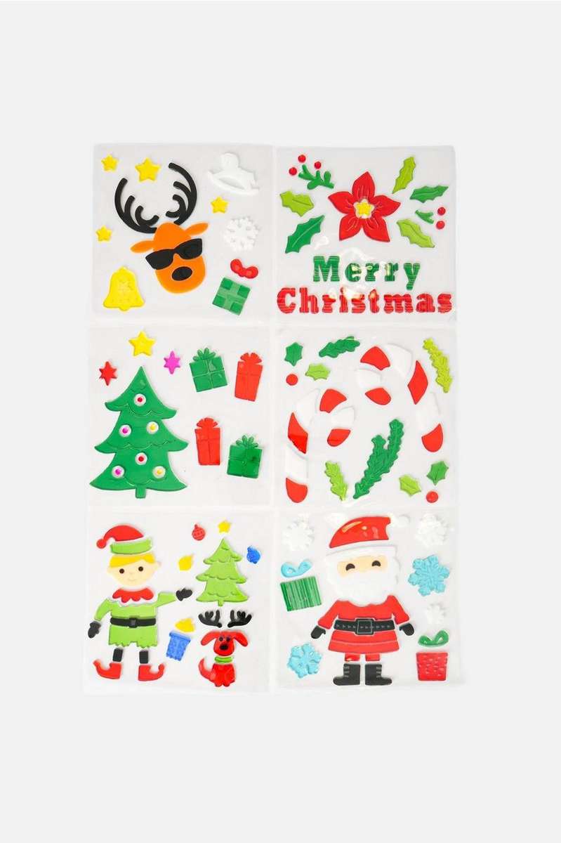 5  Assorted Christmas Window Sticker