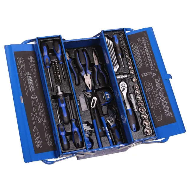86-Piece 3/8" Drive Tool Set with Cantilever Toolbox