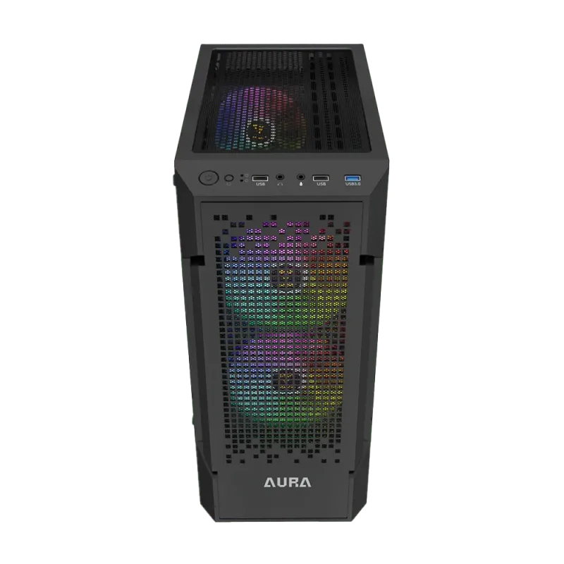 Premium ATX Gaming Case with ARGB Fans & Tempered Glass