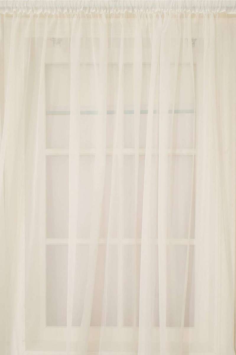Cornelly Sheer Taped Curtain 230X218CM White