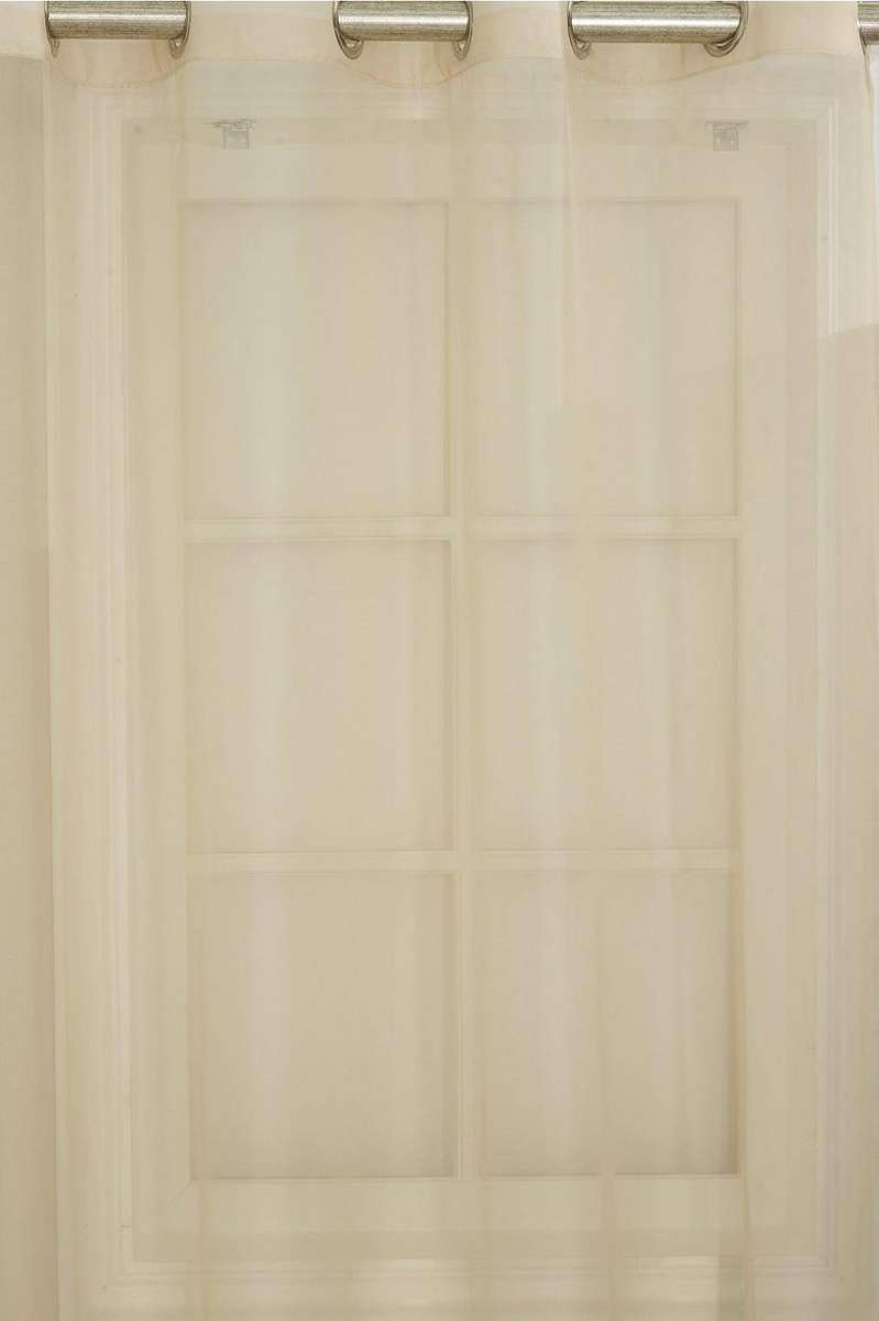 Sheer Voile Eyelet Curtain 145X225CM Cream