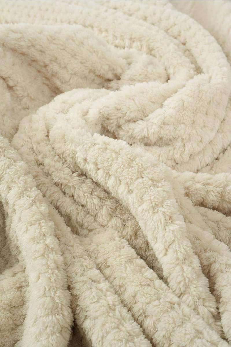 Plush Waffle Blanket 200X220CM Taupe