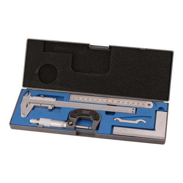 MAC AFRIC 4-Piece Precision Measuring Set  Stainless Steel & Aluminium in Case