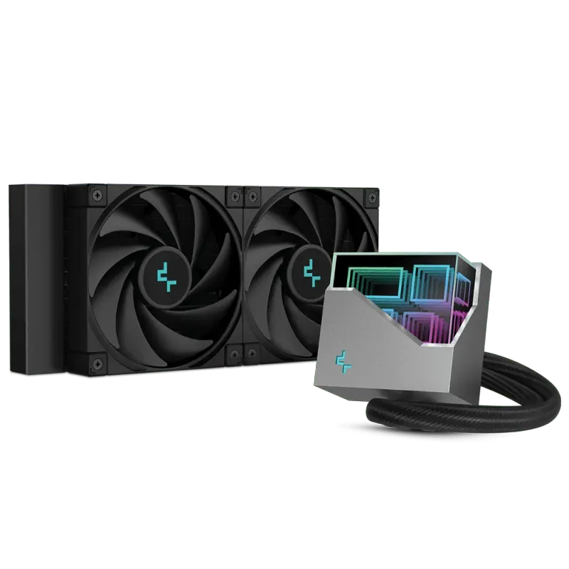 DeepCool LT520 High-Performance Liquid CPU Cooler - Sleek Black Design