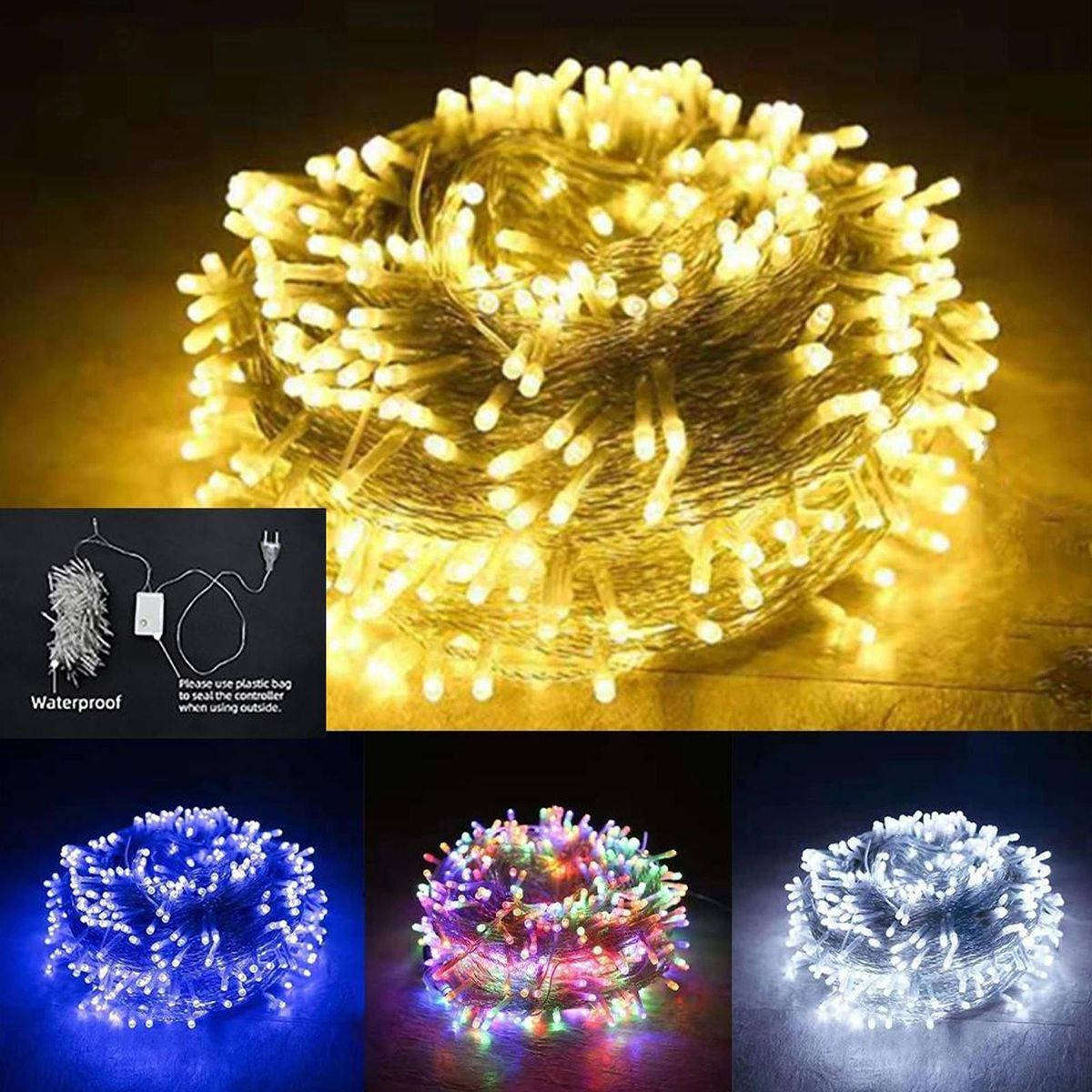 Christmas Fairy Lights  20M LED String Lights, Pack of 3 (Cool White)