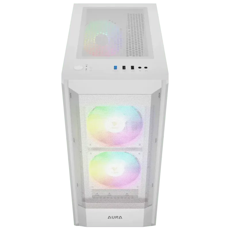 White Gaming Case with RGB  AURA-GC6-WH