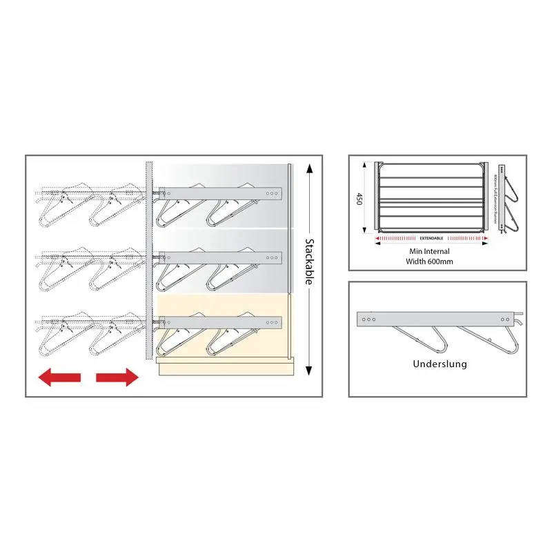 Shoe Rack, Pull Out, Extendable, Chrome Plated