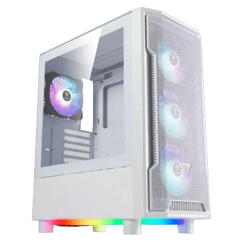 Gamdias Athena M6 Lite Gaming Case - Stylish White Design