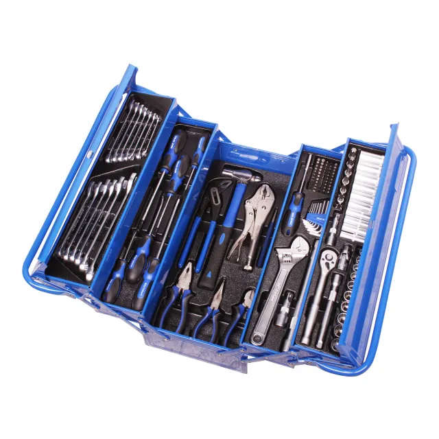 165-Piece Professional Tool Kit in a 5-Tray Cantilever Toolbox