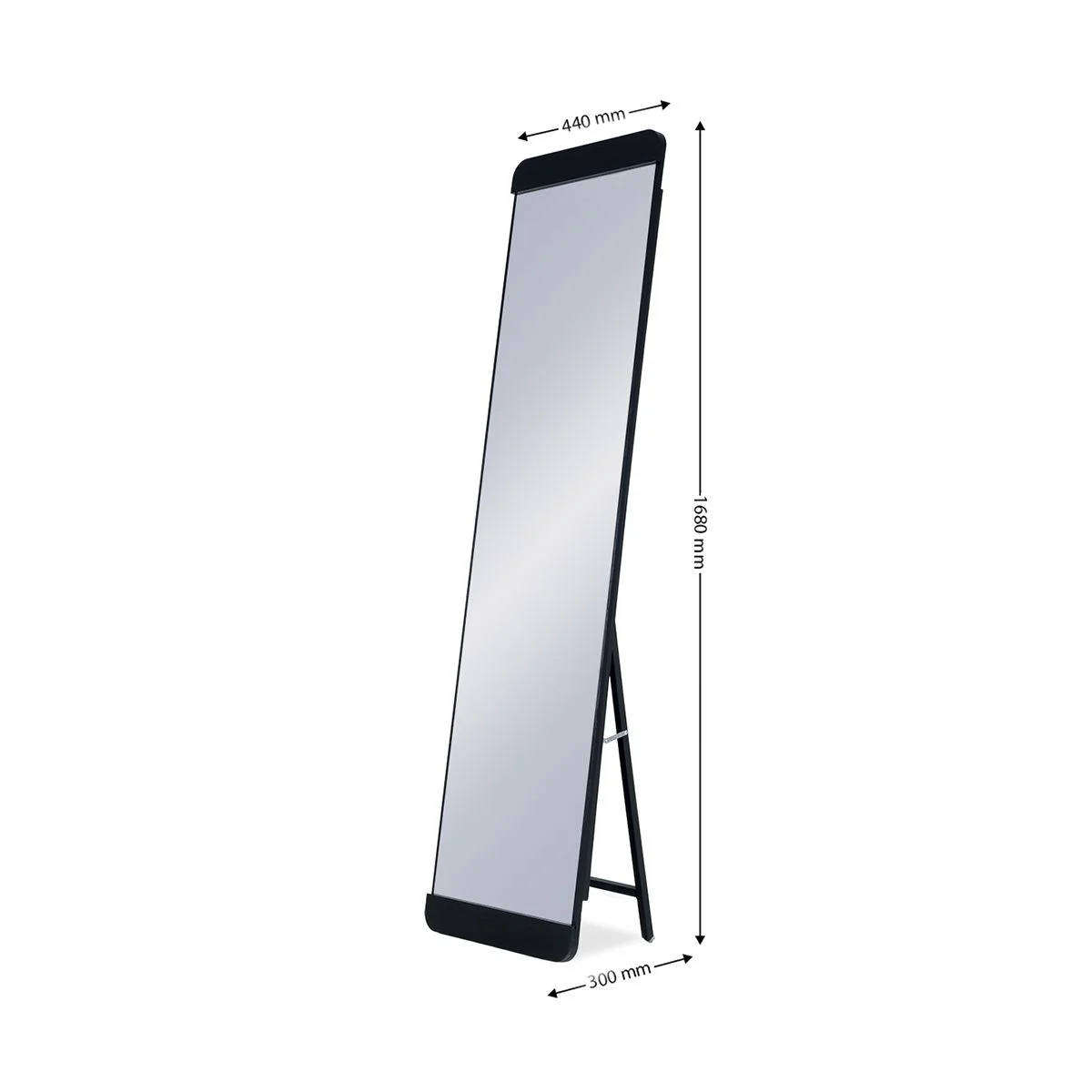 Full Length Standing Mirror  Black