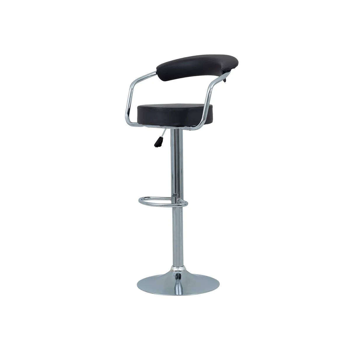 Modern Bar Stool Brown High-Back Seating