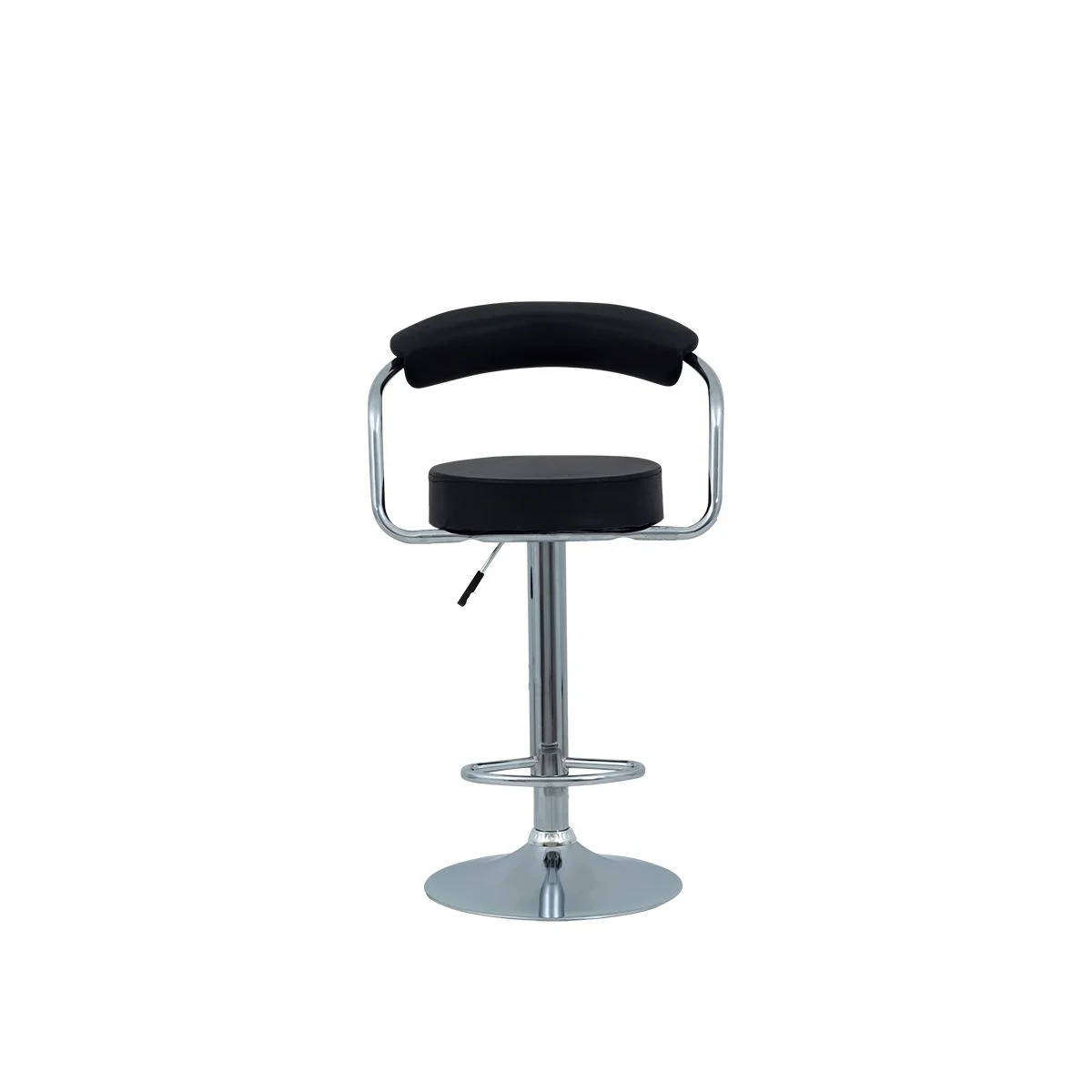 Modern Bar Stool Black High-Back Seating