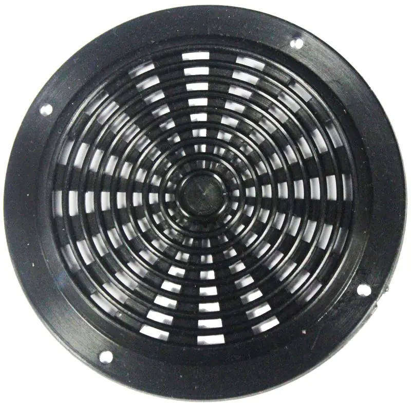 Air Vent, 63mm Round Plastic, Black (10 Pack)