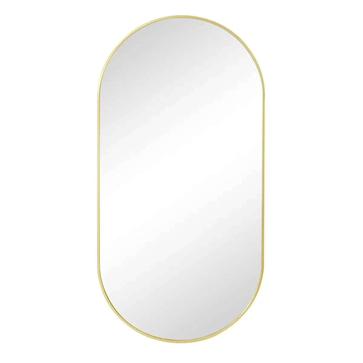 Mirror, Oval, Gold Frame, 500mm x 1000mm