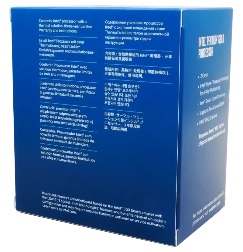 Intel Pentium GOLD G6400 Dual-Core Processor (LGA 1200, Integrated Graphics)