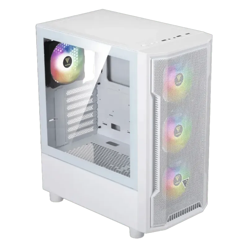 Gamdias Athena M6 Lite Gaming Case - Stylish White Design