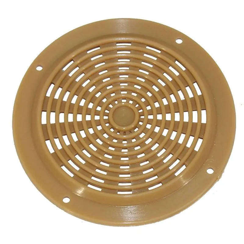 Air Vent, 63mm Round Plastic, Oak (10 Pack)