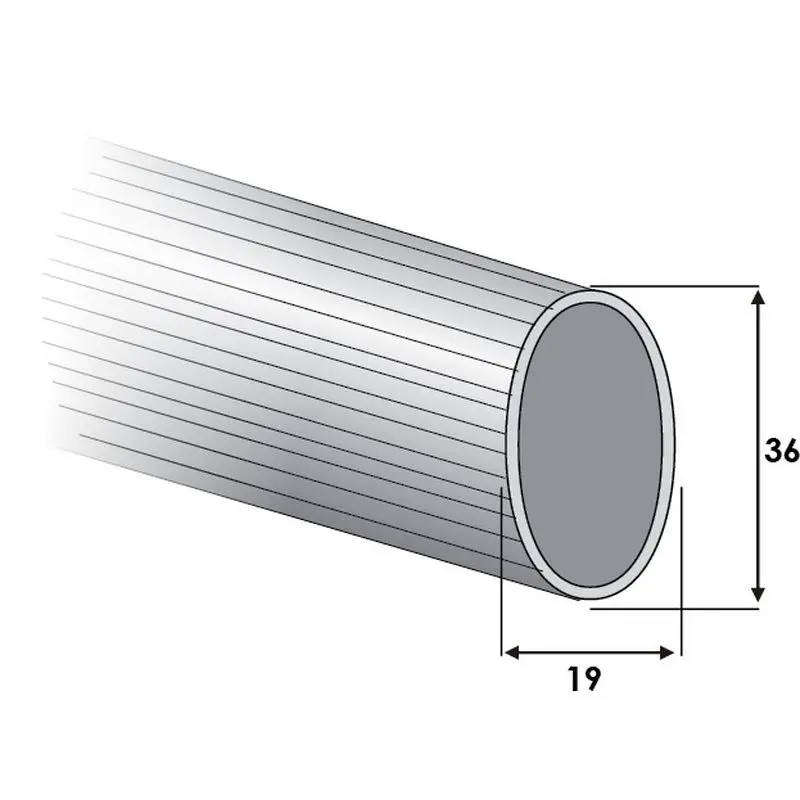 Oval Rail Aluminium 5m