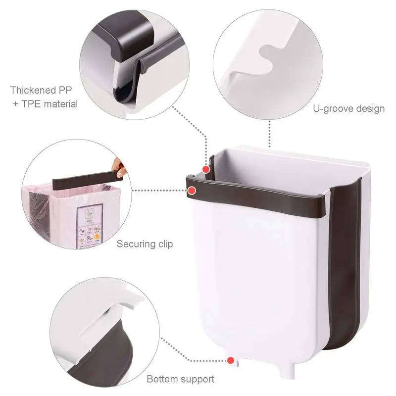 Collapsible Trash Bin, 9 Litre
