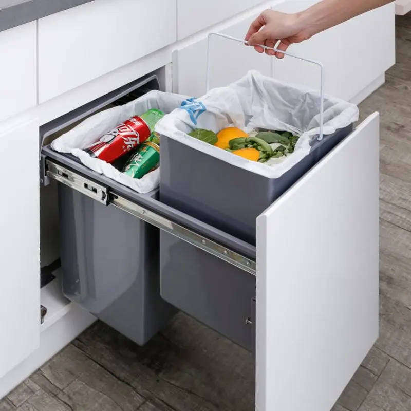 Double Pull Out Bin with Front Connector 2 x 20 Litre