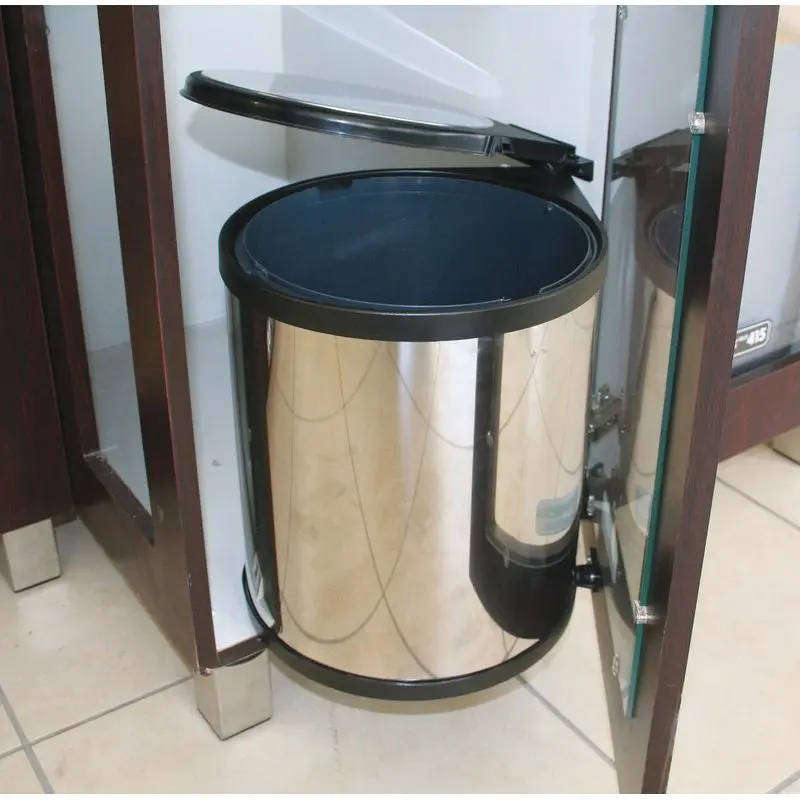 Door Mounted Bin Stainless Steel 14 Litre