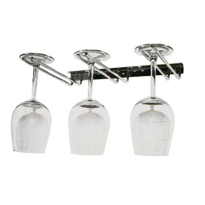 3-Row Chrome Plated Wine Glass Holder 286mm x 212mm x 35mm