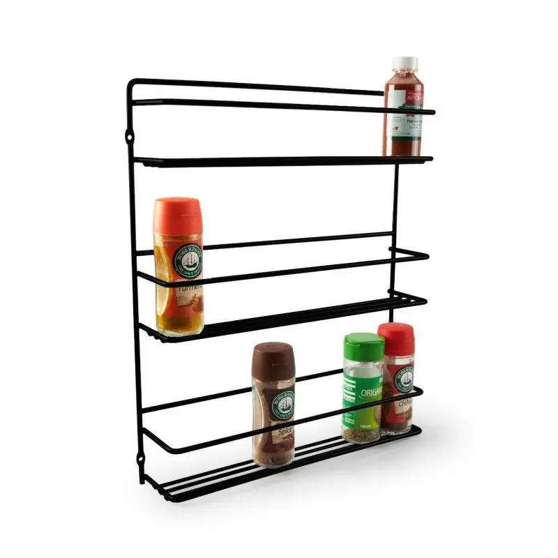 Spice Rack Black 3 Tier