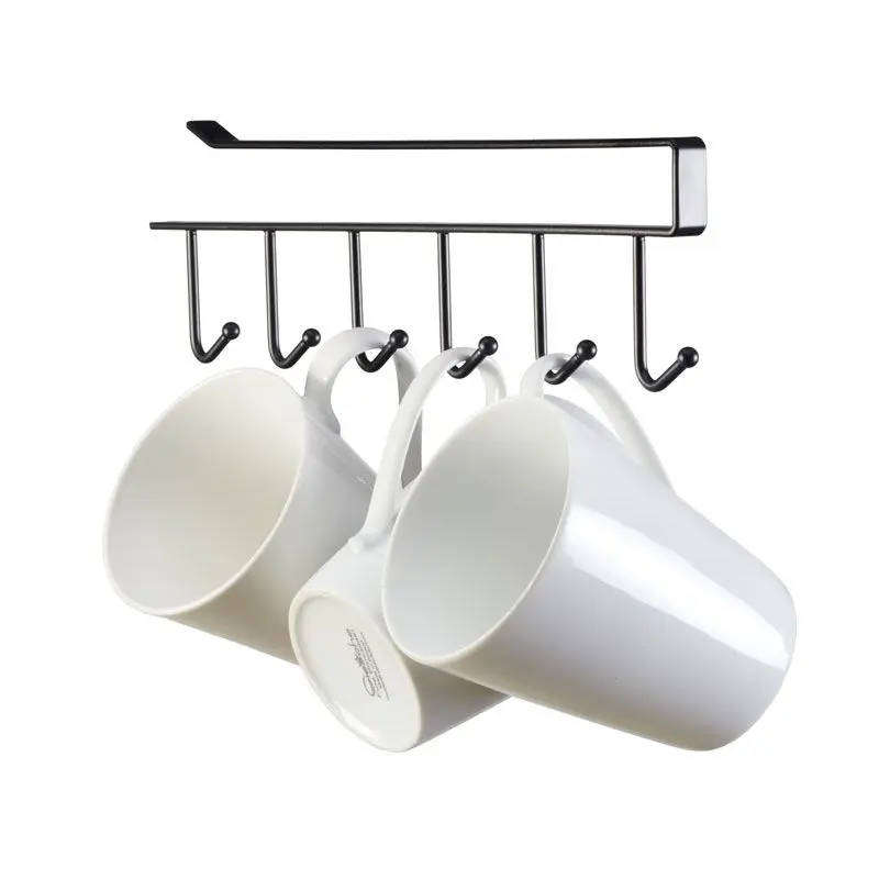 Mug Holder, 6 Hook, Black