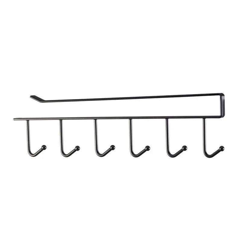Mug Holder, 6 Hook, Black