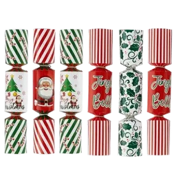Christmas Printed Crackers 10 Piece