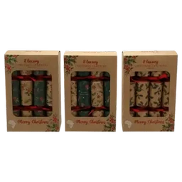 Kraft Eco Christmas Crackers 37cm 8 Piece