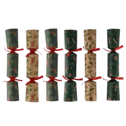 Kraft Eco Christmas Crackers 37cm 8 Piece
