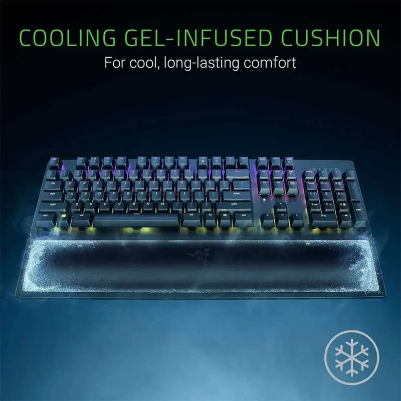 Razer Ergonomic Cooling Gel-Infused Wrist Rest Pro for Full-Sized Keyboards