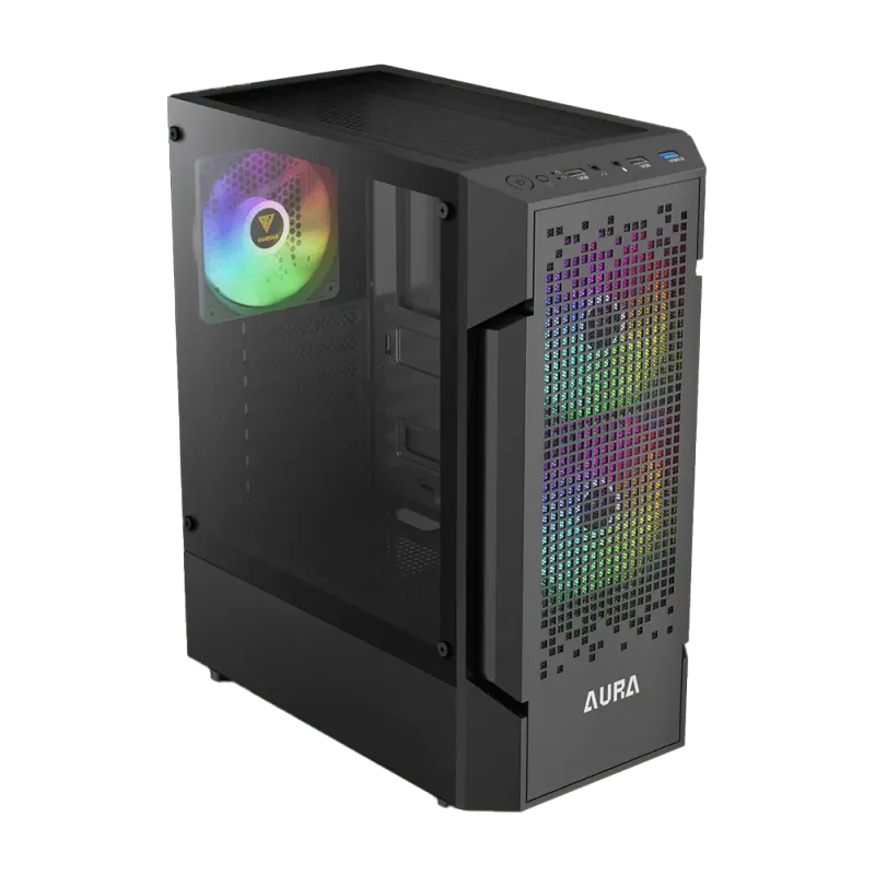 Premium ATX Gaming Case with ARGB Fans & Tempered Glass