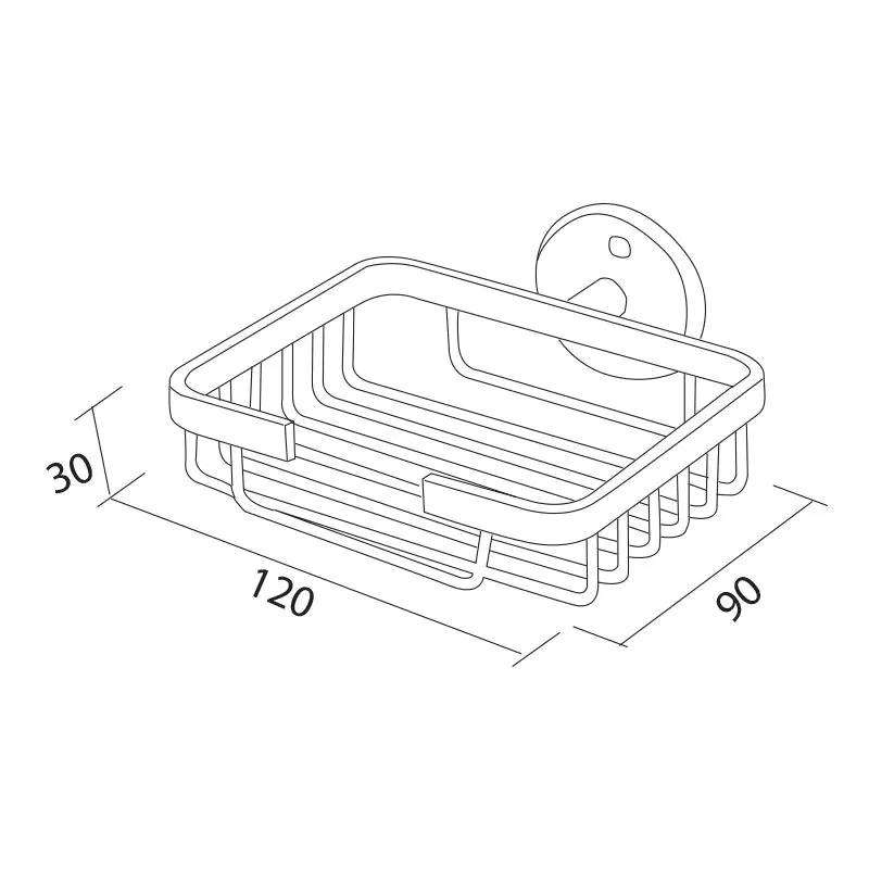 Soap Dish, Wall Mounted, Stainless Steel