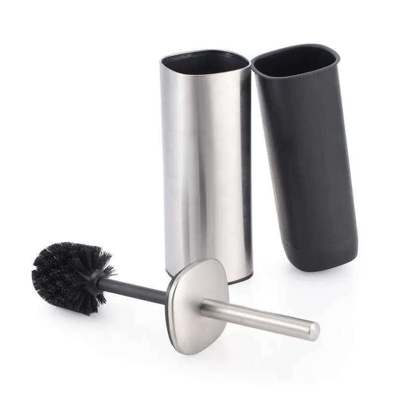 Square Stainless Steel Toilet Brush Holder Set