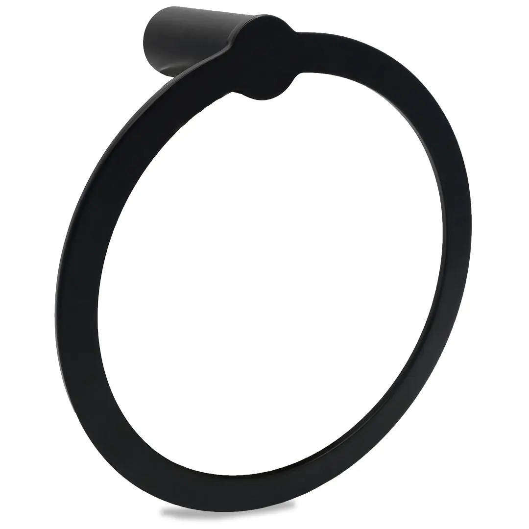 Black Aluminium Towel Ring