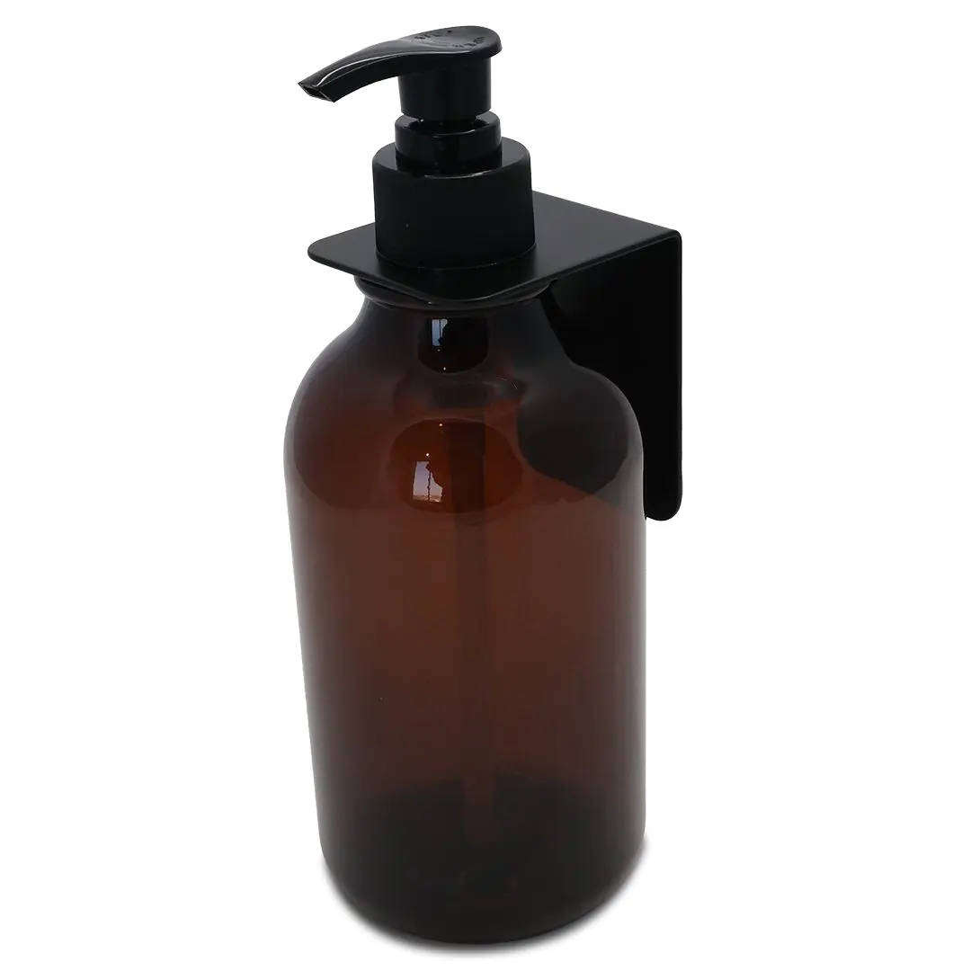 Wall-Mount Black Soap Dispenser  Single Bottle
