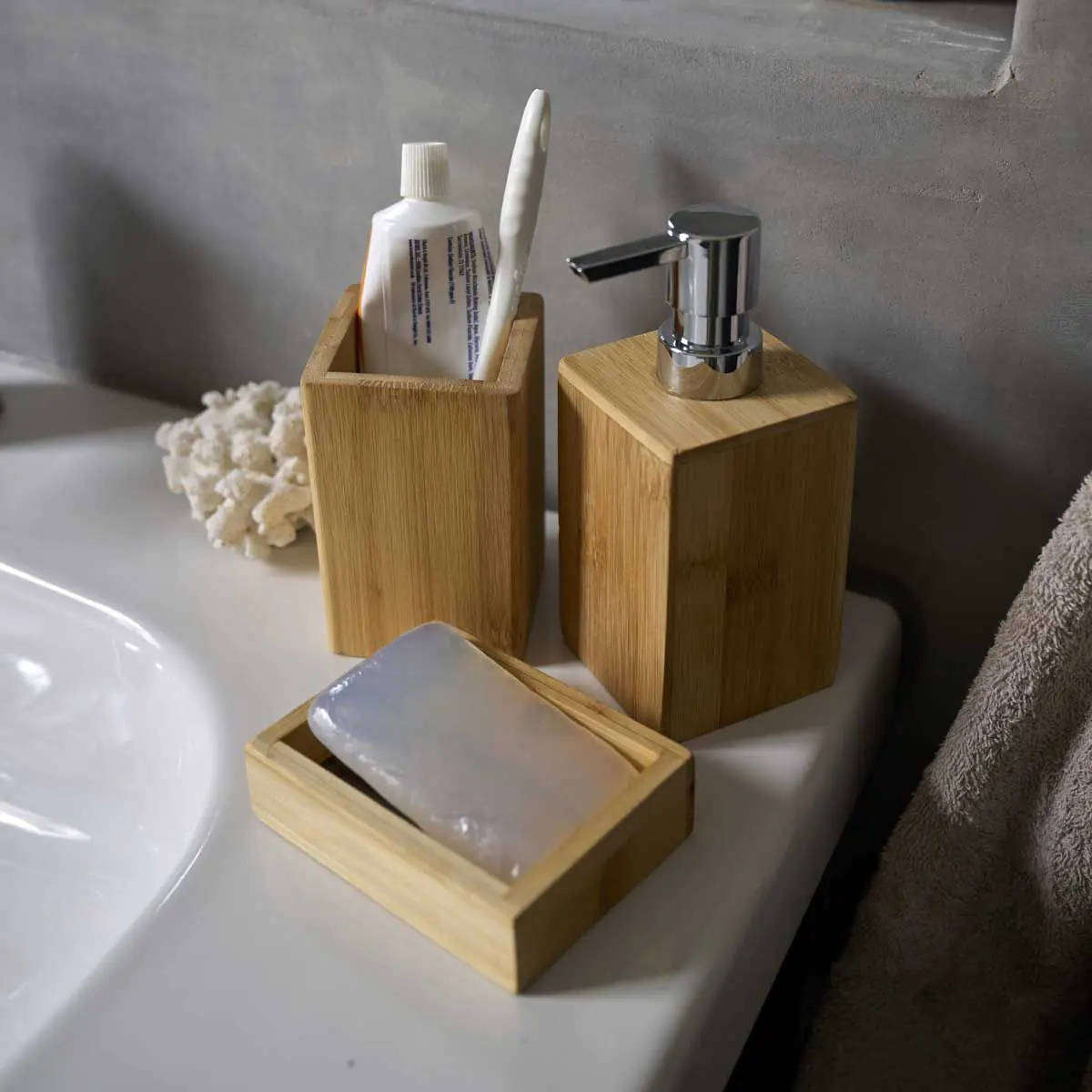 Bamboo Toothbrush Holder