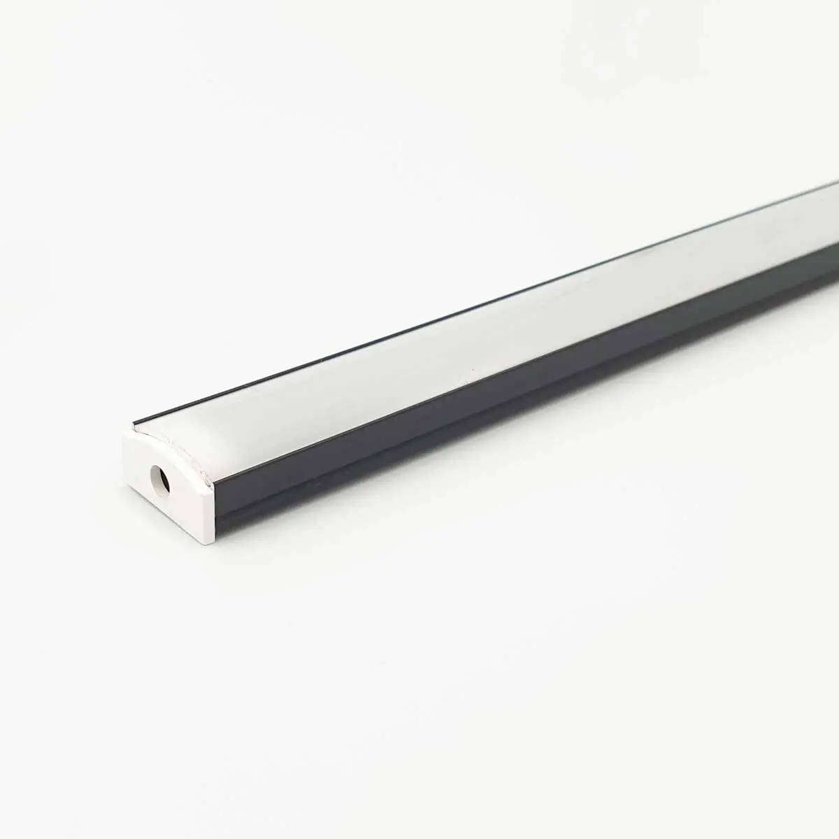 LED Profile, Surface Mounted, Black, 17.5mm x 6.8mm x 2m