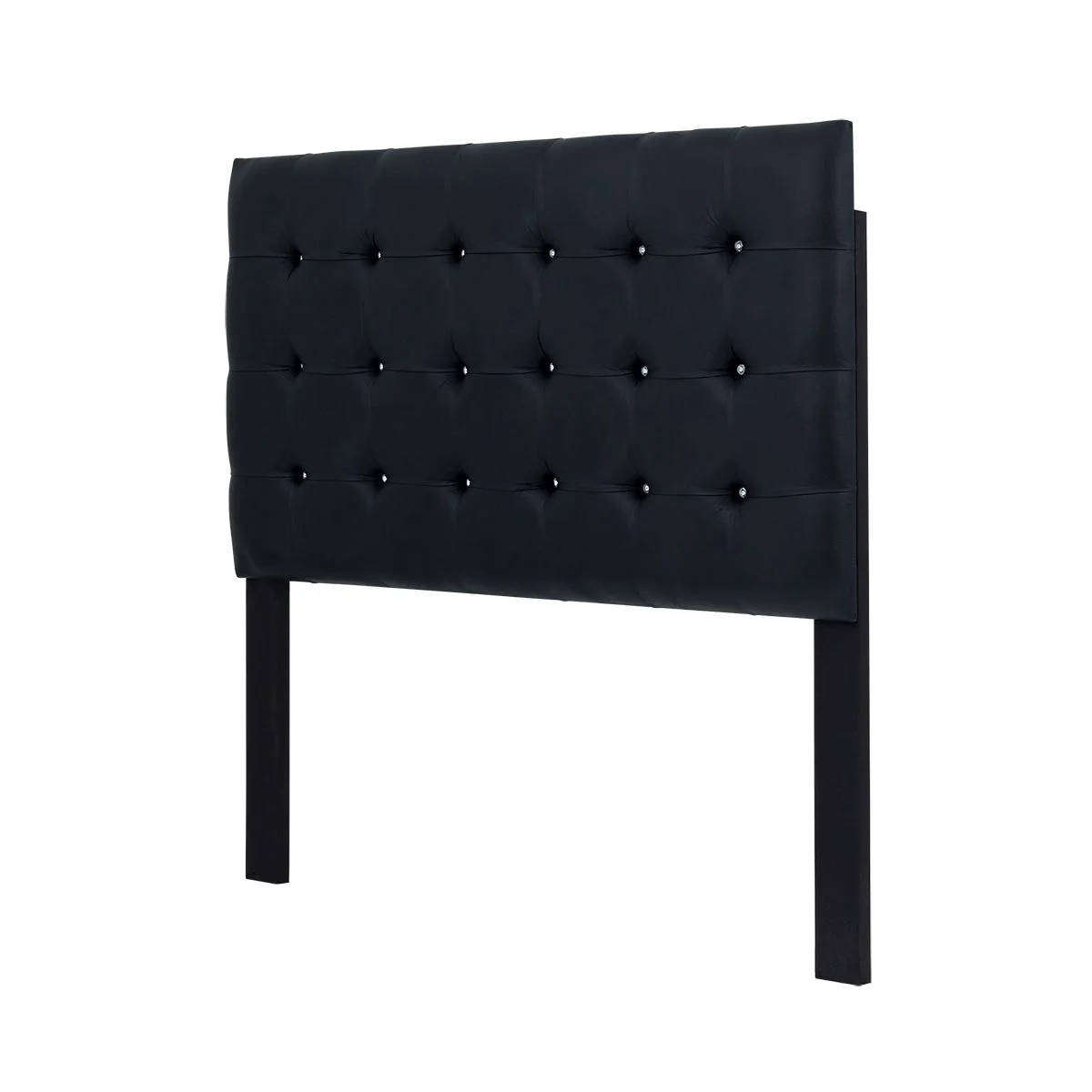 Padded Double Headboard  Black