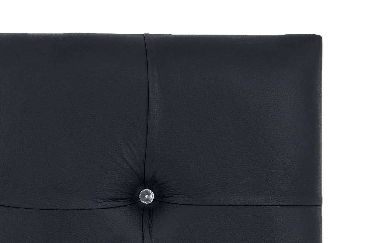 Padded Double Headboard  Black