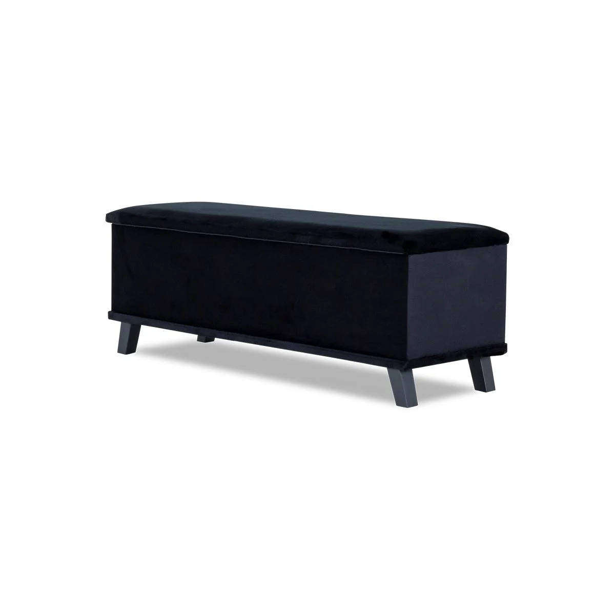 Velvet Blanket Storage Box  Black