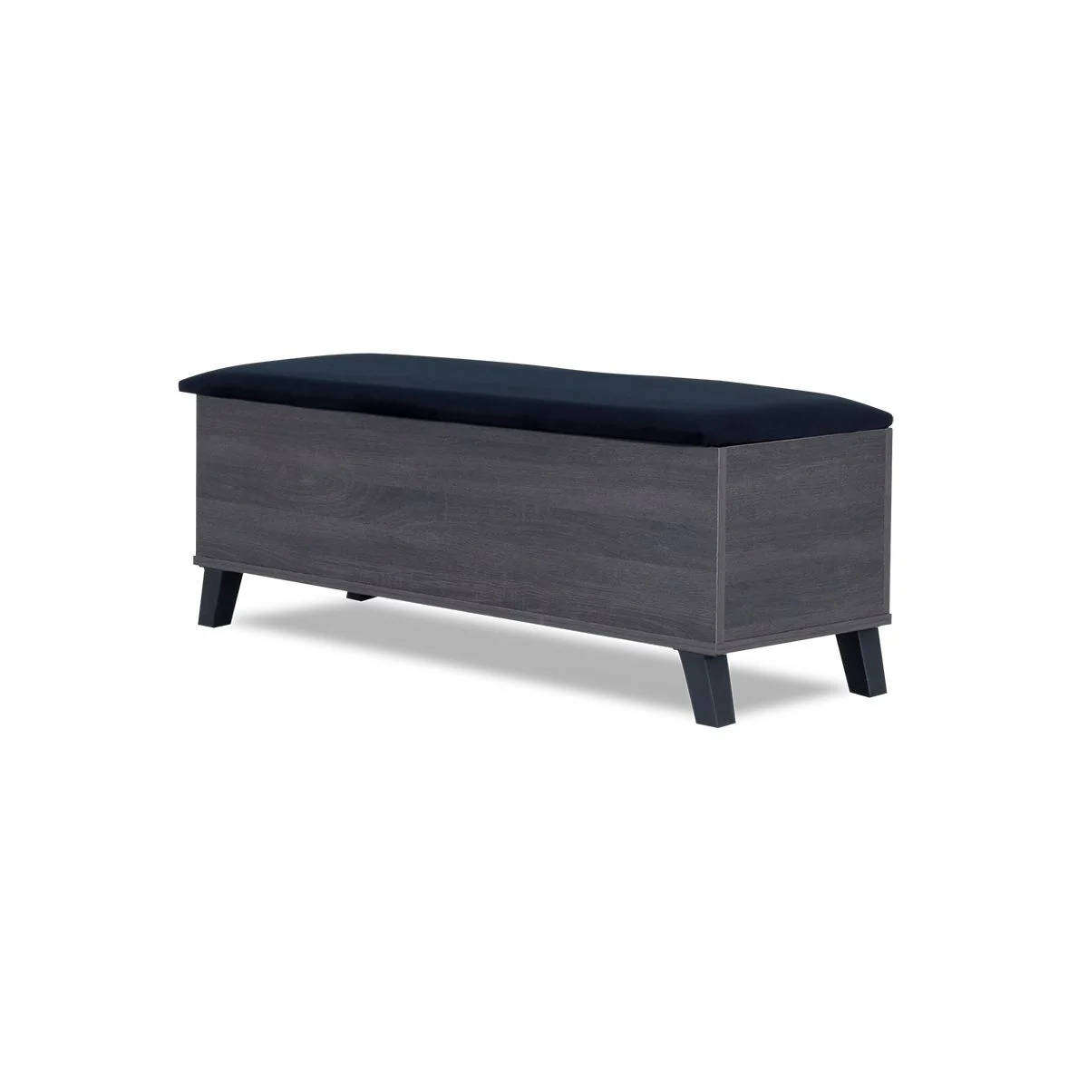 Velvet Blanket Storage Box  Grey & Black
