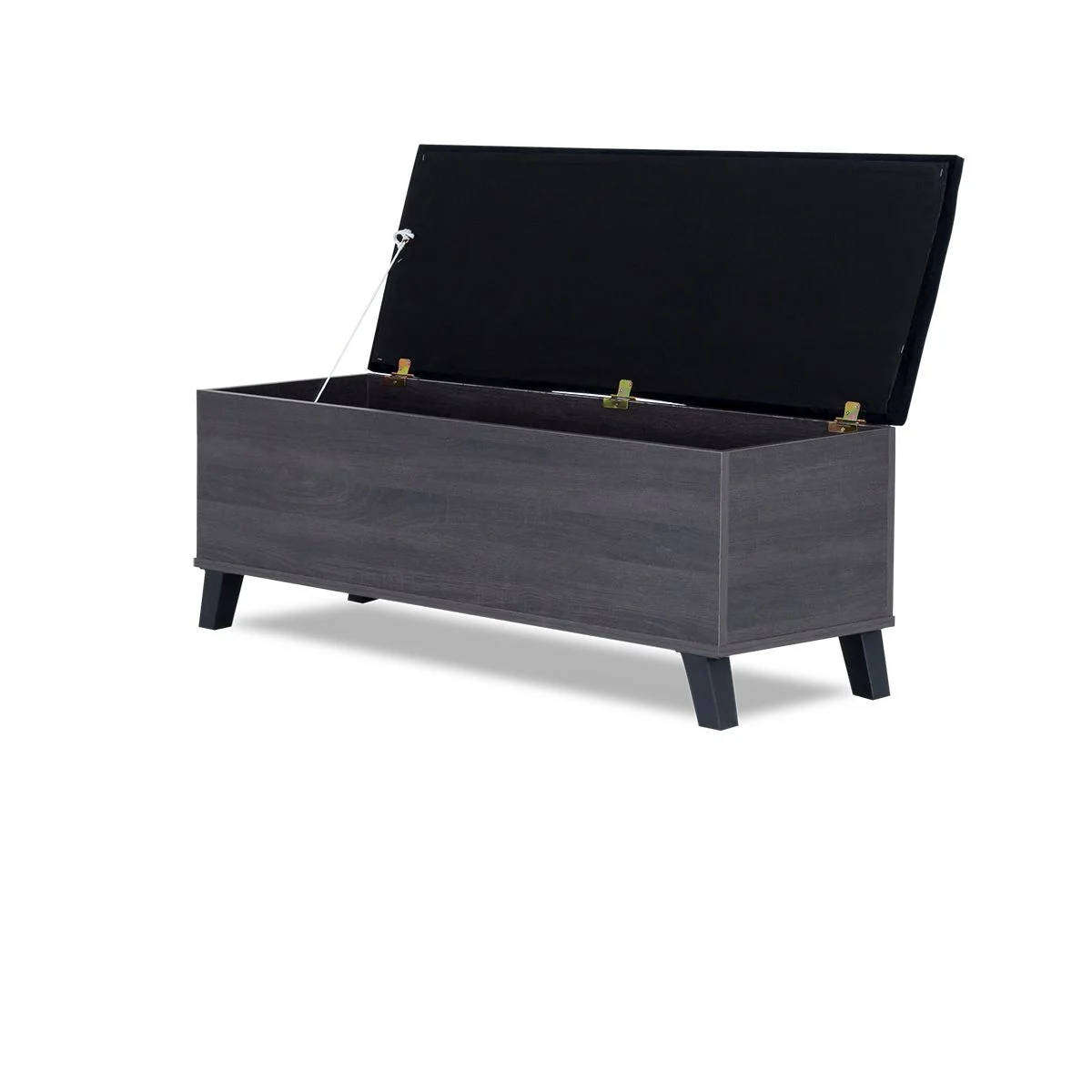 Velvet Blanket Storage Box  Grey & Black