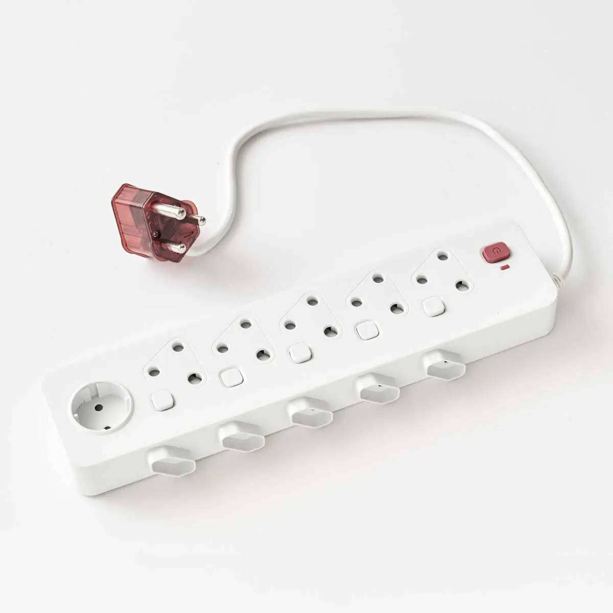 11 Way Multi-Plug, Surge Protector, 5 x 3Pin, 5 x 2Pin, 1 x Schuko