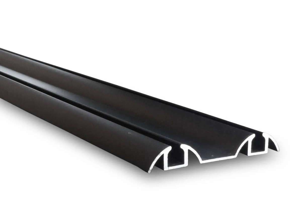 Sliding Door System, Bottom Profile, Black, 3m