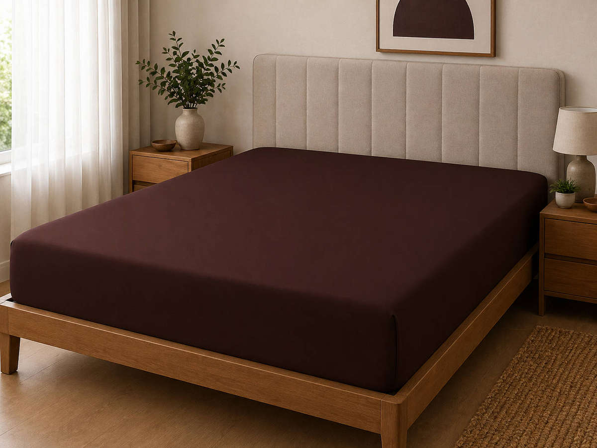 Polycotton Fitted Sheet  Chocolate  King