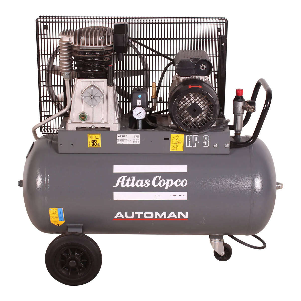 AUTOMAN AC 30 E 90 Litre 2.2 kW (3 HP) Belt Driven Mobile Air Compressor  230 V